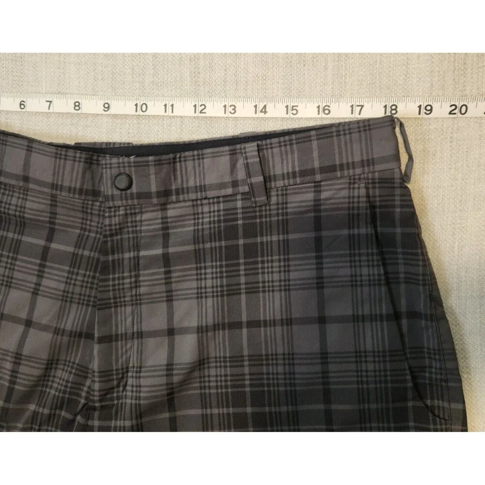 Nike Golf Shorts Dri Fit Tour Performance Plaid Flat Athletic Mens Size 36
